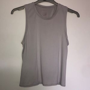 Workout top with open back